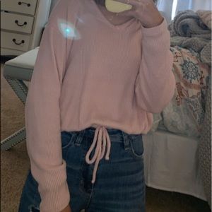 pink sweater
